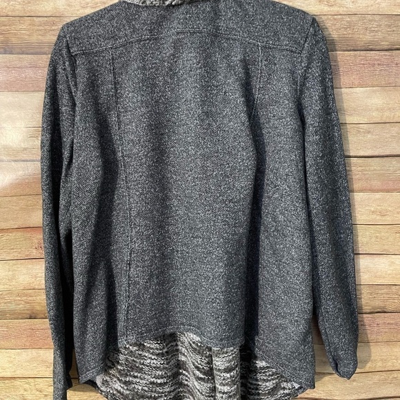 Lucky Brand Women’s Gray Draped Open Cardigan Long Sleeve Sweater Size: Large - Picture 10 of 11